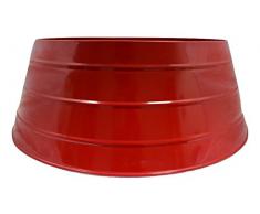 Ivyline Jupe de Sapin de Noël en métal Rouge 67 cm, 67 x 67 x 25 cm