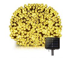 Guirlande lumineuse solaire décoration extérieur 400 LED blanc chaud YOGY SOLAR WARM 33.90m 8 modes