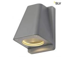 SLV 227194 Wallyx Applique Murale GU10 Gris argenté Max. 50 W, IP44, Aluminium, Gris argenté,
