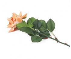 Closer To Nature Lot de 12 Roses Ouvertes artificielles Pêche 75 cm