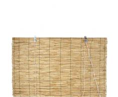 Verdemax 6705 0,9 x 1,8 m Bambou Brut Store Enrouleur tamisant Fermeture par Filetage en Nylon avec poulie