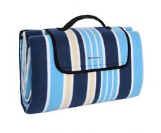 SONGMICS 200 x 200 cm Couverture Tapis Pique-Nique étanche Pliable pour Camping Jardin avec des poignées Grand Format GCM70L