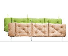 Meerweh La Mer Mal Chaise Longue pour Chaise Longue, Coussin, Coussin, Vert, 195 x 49 x 10 cm, 74097