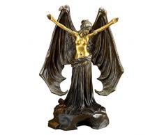 Design Toscano QS34759 Maîtresse de la Nuit Statuette de lAnge Sombre, Bronze, 12.5 x 24 x 33 cm