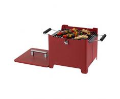 Tepro Barbecue au Charbon de Bois Cube Rouge