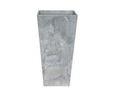 Artstone Pot de Fleurs, Bac à Plante Ella, résistant au Gel et ultraléger, Gris, 35x70cm
