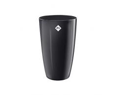 Elho Brussels Diamond Rond Haut 40 - Pot De Fleurs - Noir Metalic - Intérieur - Ø 39 x H 71.5 cm