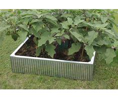 Hansons Garden Jardinière surélevée en métal galvanisé pour Massif de Fleur