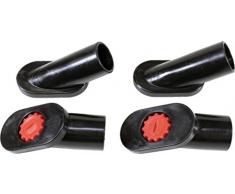 Consul Garden Notebook supplémentaire Protections pour Pieds à Douille Lot de 4 Phrase à Table, en métal Gris et en 140 x 70 cm ou Rond, 90 cm, Gris Graphite