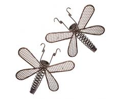 GardenKraft 19530 Benross Guirlande Solaire LED avec 10 libellules en métal