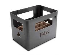 höfats - BOÎTE à Bière Panier à feu - Caisse à Boissons, Panier à feu, Grill et Tabouret en Un - pour Jardin et terrasse - Acier Corten - Aspect Rouille