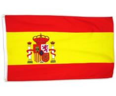M & M MM Drapeau Espagne/Drapeau, résistant aux intempéries, Multicolore, 150 x 90 x 1 cm, 16302