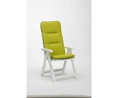 Best Santiago 96206204 Fauteuil Pliable avec Coussin PL, d.1362, Blanc