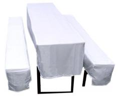 FTS 7633 4Q-3KYM-NVEK Lot de 3 Housses de Table rembourrées Blanc 43 x 31 x 31 cm