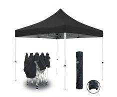 GREADEN Tente Pliante Noire 3x3m ECO Tube 25mm en Acier Bâche 220g/m² Enduit PVC 100% ÉTANCHE Pavillon Jardin Tonnelle réception, Sac de Transport