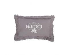 Strandgut07 - Oreiller avec fermeture éclair, 50 x 30 cm, Gris