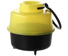 Fackelmann 44690 Piège à guêpes, piège à insectes, piège pour guêpes avec 3 autocollants motif guêpe, Plastique, Jaune, Noir, 12 x 12,5 cm