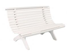 Ambient home Banc de jardin/parc SORPESSE Blanc 140 x 72,5 x 87 cm 90681