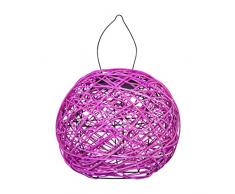 Garden Kraft 12550 Rotin Lanterne Solaire – Rose