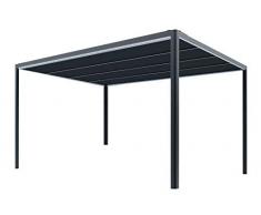 CHALET & JARDIN Toit Couv’Terrasse E Store 3x3 Toile terrasse, Gris Anthracite