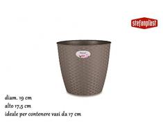 Stefanplast 2075995 Natural Pot de Fleurs Pomme Vert 19 x 17,5 cm