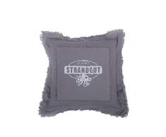 Strandgut07 - Oreiller avec fermeture éclair, 53 x 53 cm, Gris