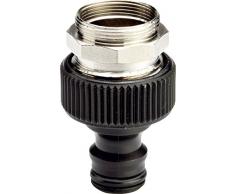 GF Garden, Raccord Robinets filetés avec adaptateur pour cuisine et salle de bain, en laiton Ø ¾”