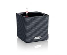 Lechuza 13384 Jardinière en forme de cube Cube de couleur 14 gris ardoise