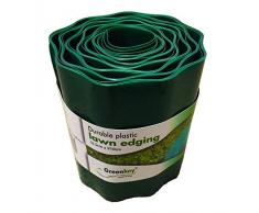 Greenkey Durable Plastique 16.5 cm x 910 cm Bordure de pelouse, Vert