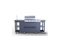 JFB SBR-BBQ-08-DJ Le Sunbury Cuisine dextérieur Noir 198 x 59 x 112 cm