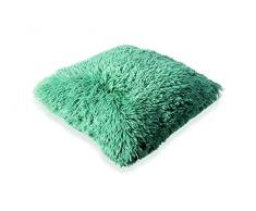 Galileo Casa 5901327 Glam Coussin avec Poils 45 x 45 cm Vert Sauge