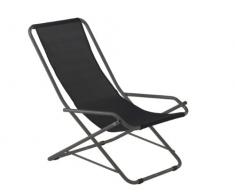 fiam 123TX Anne Fauteuil Relax de Jardin Acier Noir 63 x 96,5 x 79 cm