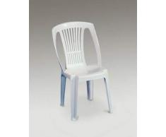 Saturnia Chaise en résine Monobloc Bras étoile Blanc 46 x 53 x 86 cm