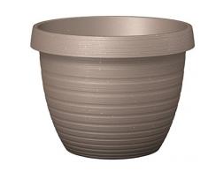 Scheurich Country Star Pot de Fleurs, Plastique, Living Taupe, Ø 25 cm, Höhe 19 cm