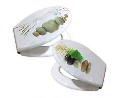 PRATIKO LIFE Abattant WC en MDF sérigraphié, modèle Relax, Blanc