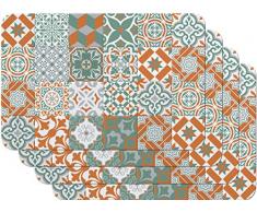 Venilia 59117 Lot de 4 Sets de Table pour Salle à Manger Rewind Brick en polypropylène Facile à Nettoyer avec Un Usage Alimentaire 45 x 30 cm