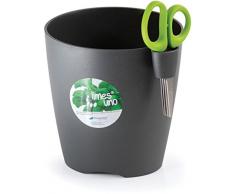 ZANVIC Pot pour 1 Bougie, Limes Uno 130 avec Ciseaux, Anthracite, 13 x 14 x 13 cm, za422