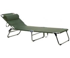 fiam 035TX VS Lit Pliant de Jardin Aluminium Vert Foncé 58,5 x 191 x 35 cm