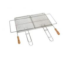 Sauvic Extensible 62,5-72,5 cm avec 2 grilles Amovibles pour Barbecue, Acier