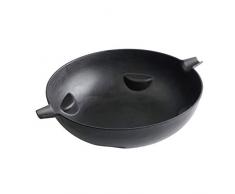Tepro Wok en Fonte Intérieur, pour Principal Rouille 57 cm de diamètre 8568, Noir, 35,3 x 35,3 x 10 cm, 8580