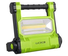 Projecteur de chantier à LED ultra plat LUCECO 1 800 Lm/20 W Noir/vert