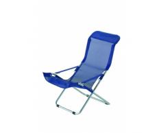 FIAM - Fiesta Chaise Longue en aluminium siège en texfil couleur bleu