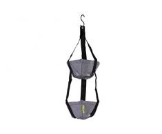 Zigg-Zagg Suspension pour Plante Sac pour Plante, Noir, 25x12cm