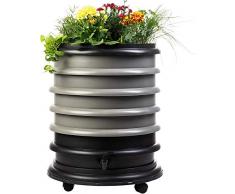 WormBox : Lombricomposteur 4 Plateaux Beige avec Jardinière - 72 litres - Fabriqué en France