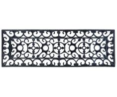 Esschert Design - paillasson tapis caoutchouc escalier - Noir - 74,5 cm x 25 cm x 1 cm