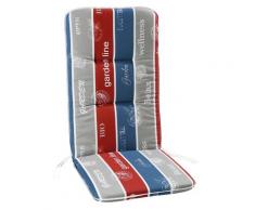 Best 05201663 Coussin pour Fauteuil à Dossier Haut 120 x 50 x 6 cm Multicolore