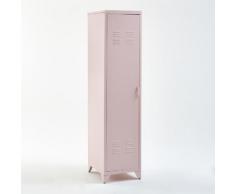 La Redoute Interieurs - Armoire vestiaire américain 1 porte en métal, Hiba . Rose La Redoute Interieurs