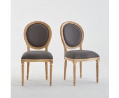 La Redoute Interieurs - Chaises médaillon, Louis XVI, Nottingham, lot de 2 . Gris La Redoute Interieurs