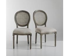 La Redoute Interieurs - Chaise médaillon, lot de 2, Nottingham . Marron La Redoute Interieurs