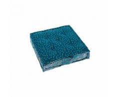 Coussin de sol en coton Bleu La Fiancée du Mekong